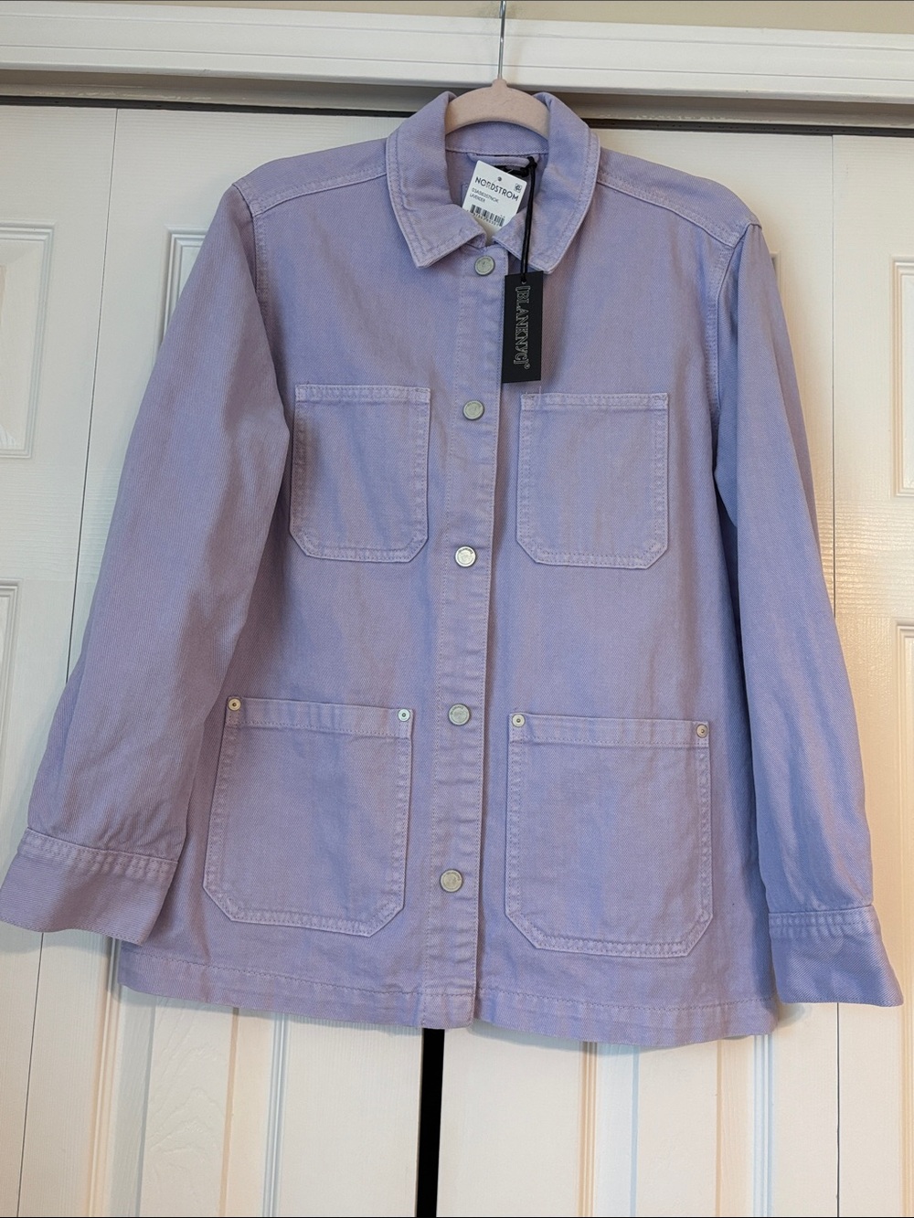 Nordstrom BlankNYC Utility Jacket Soft Lilac NWT Size XS